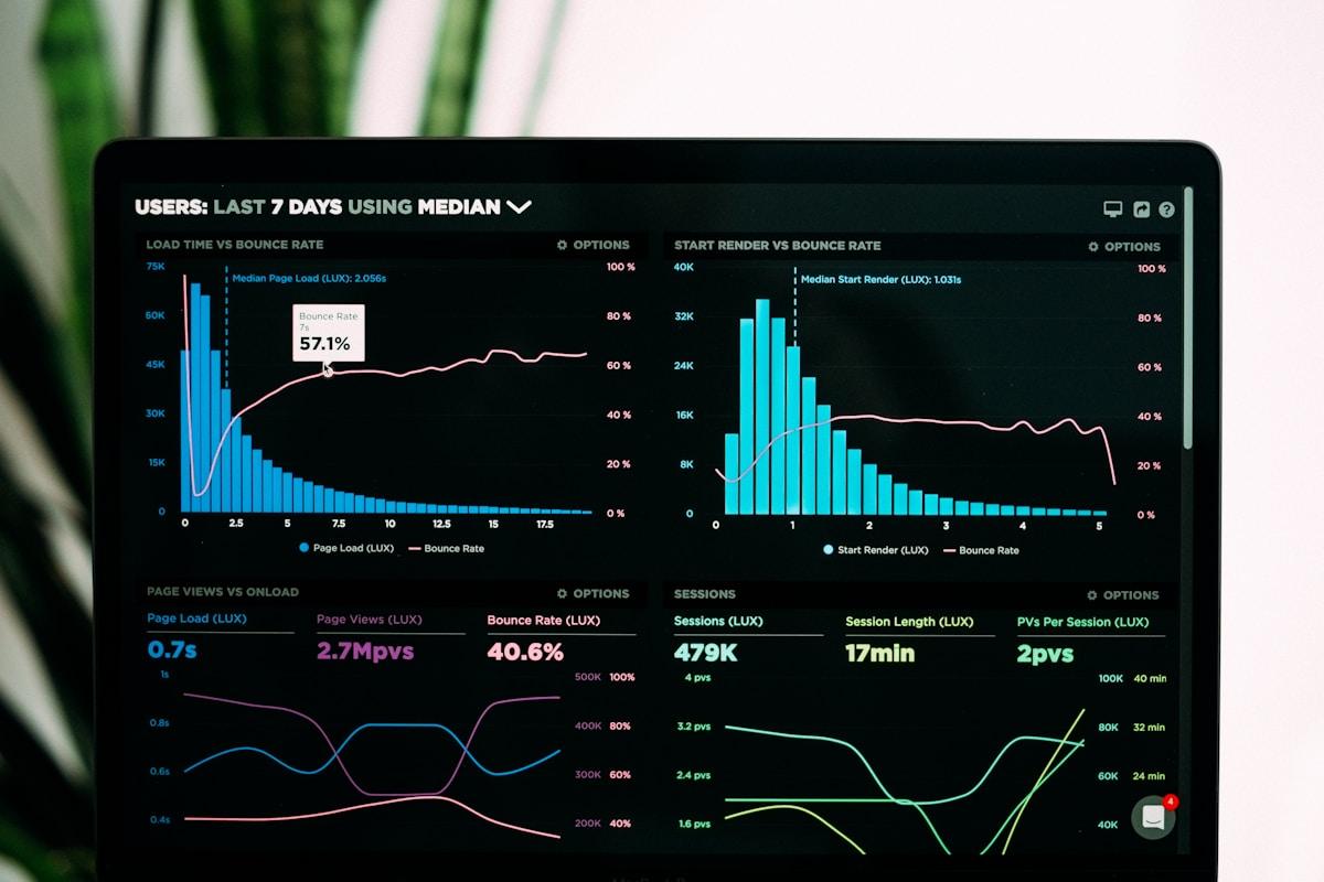 Financial charts and analysis for business valuation